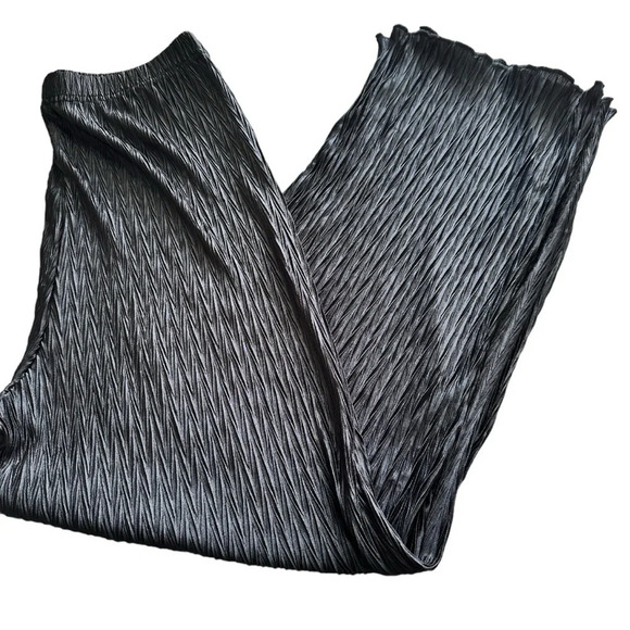 NEW Womens Casual 2 Piece Pleated Short Sleeve Button Blouse Top Wide Leg Loose - Picture 3 of 8